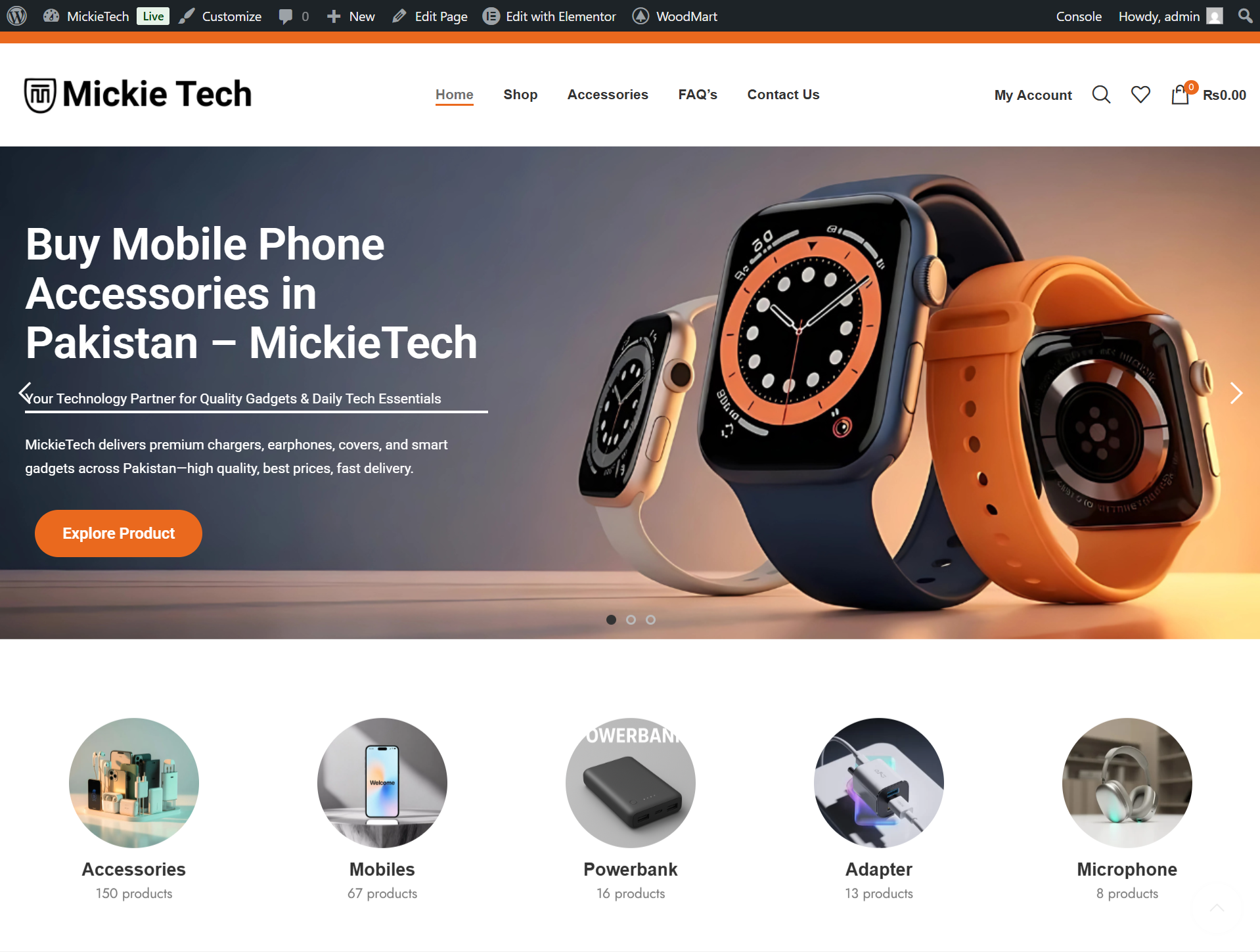 Mickie Tech — Custom E-commerce Platform