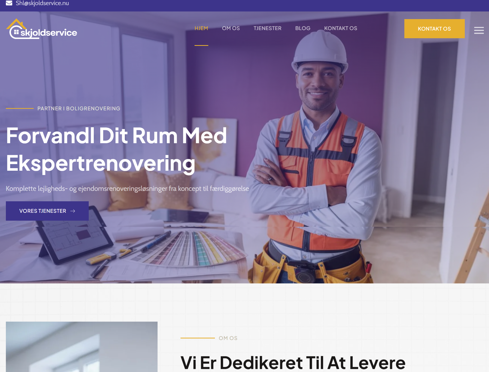 Skjoldservice – Professional Renovation Website
