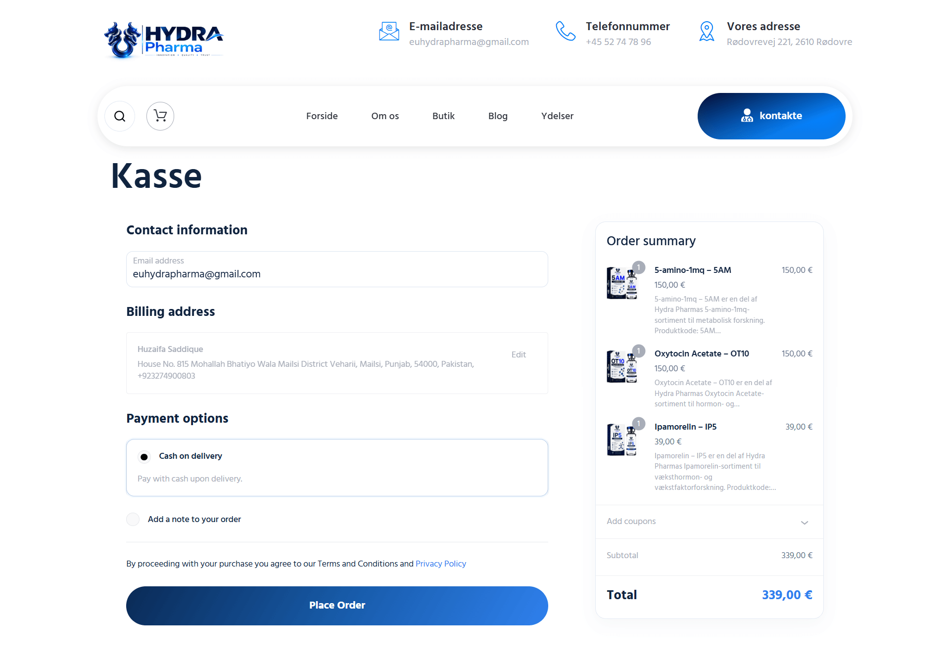 HydraPharma healthcare wellness website design – screenshot 4