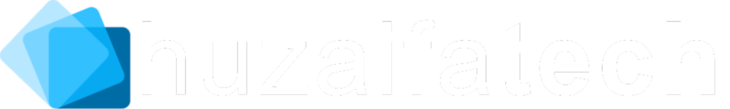 HuzaifaTech white logo