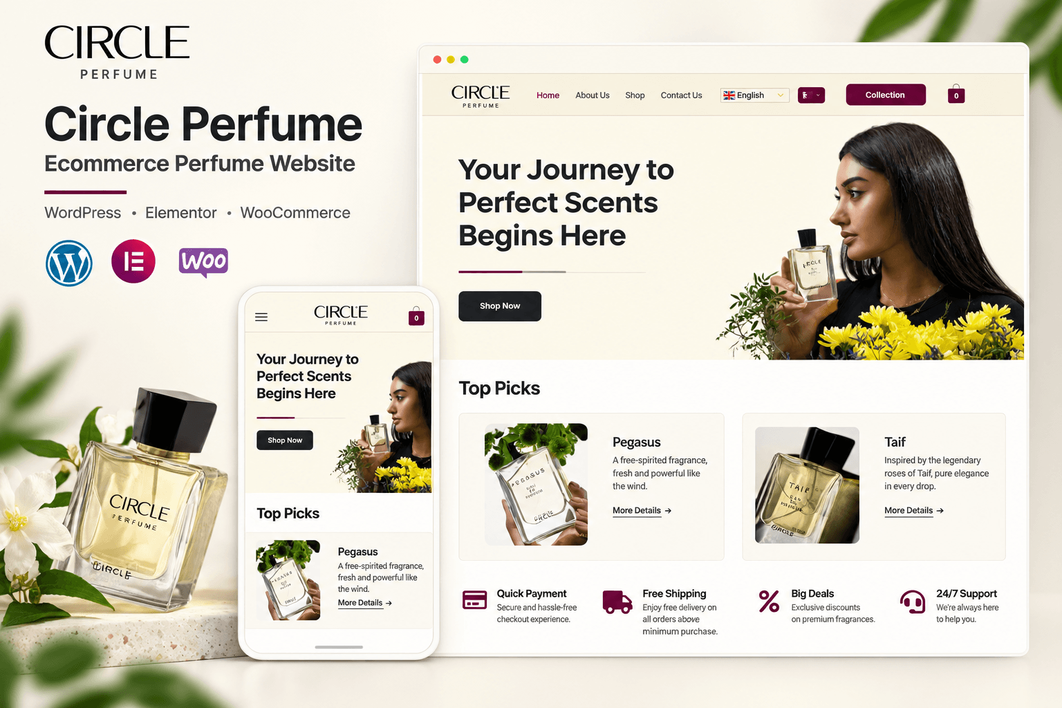 Circle Perfume perfume fragrance website design – screenshot 2