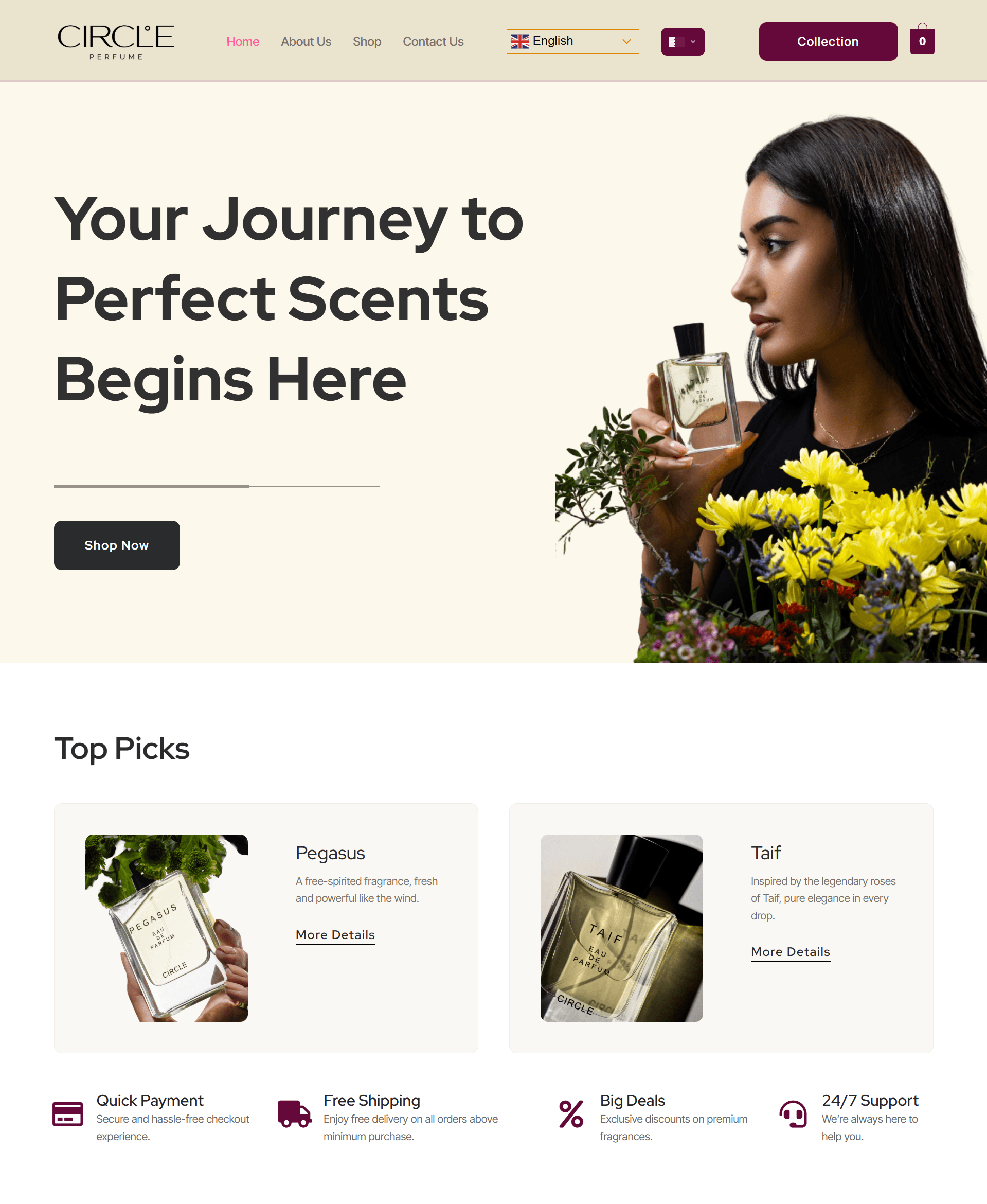 Circle Perfume: WooCommerce Store for Qatar | Huzaifa Tech
