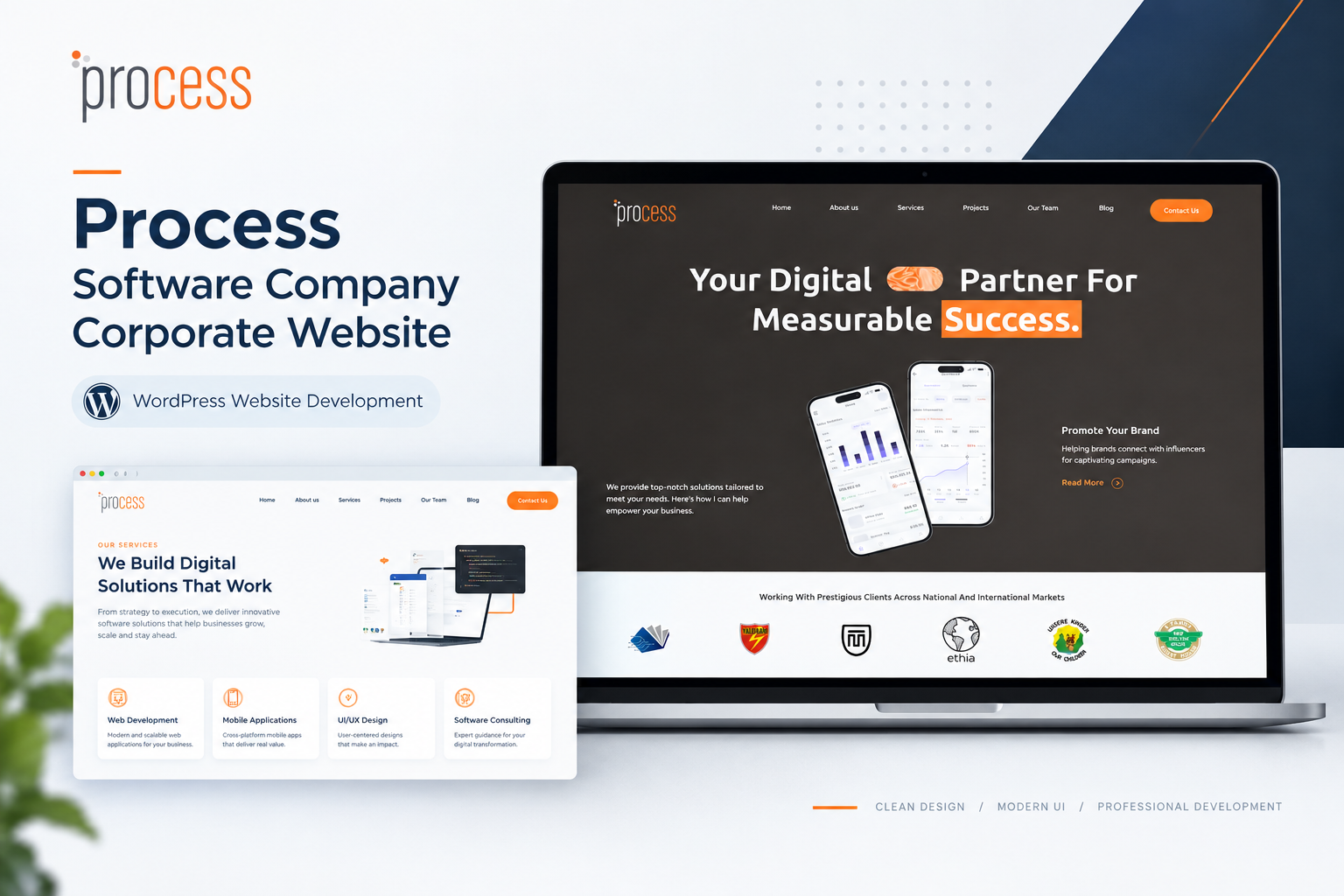 Process software technology website design – screenshot 2
